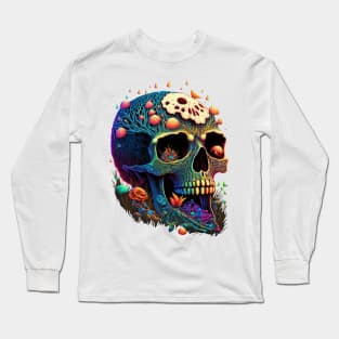 Psychodelic skull Long Sleeve T-Shirt